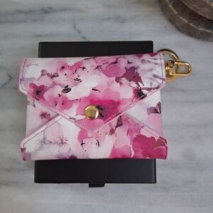DUYP PRINTED COWHIDE SAKURA COLLECTION - Mini envelope - Card holder bag charm